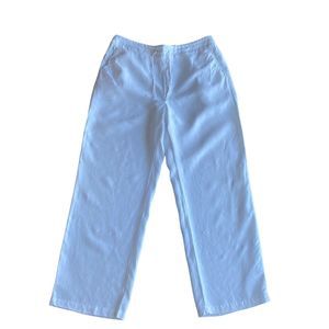 Artisan NY Women's Linen Pants XL White Elastic Waist Drawstring Relaxed Fit